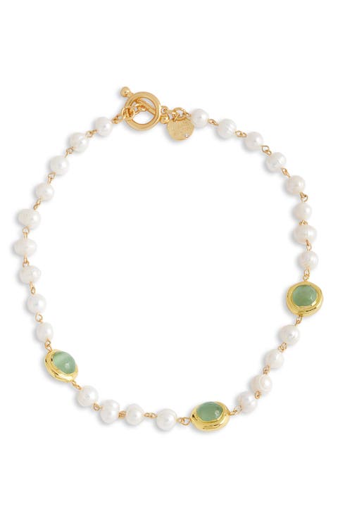Crystal Station Cultured Pearl Necklace