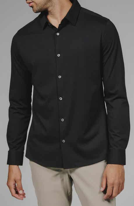7 Diamonds Girona Solid Performance Button-Up Shirt