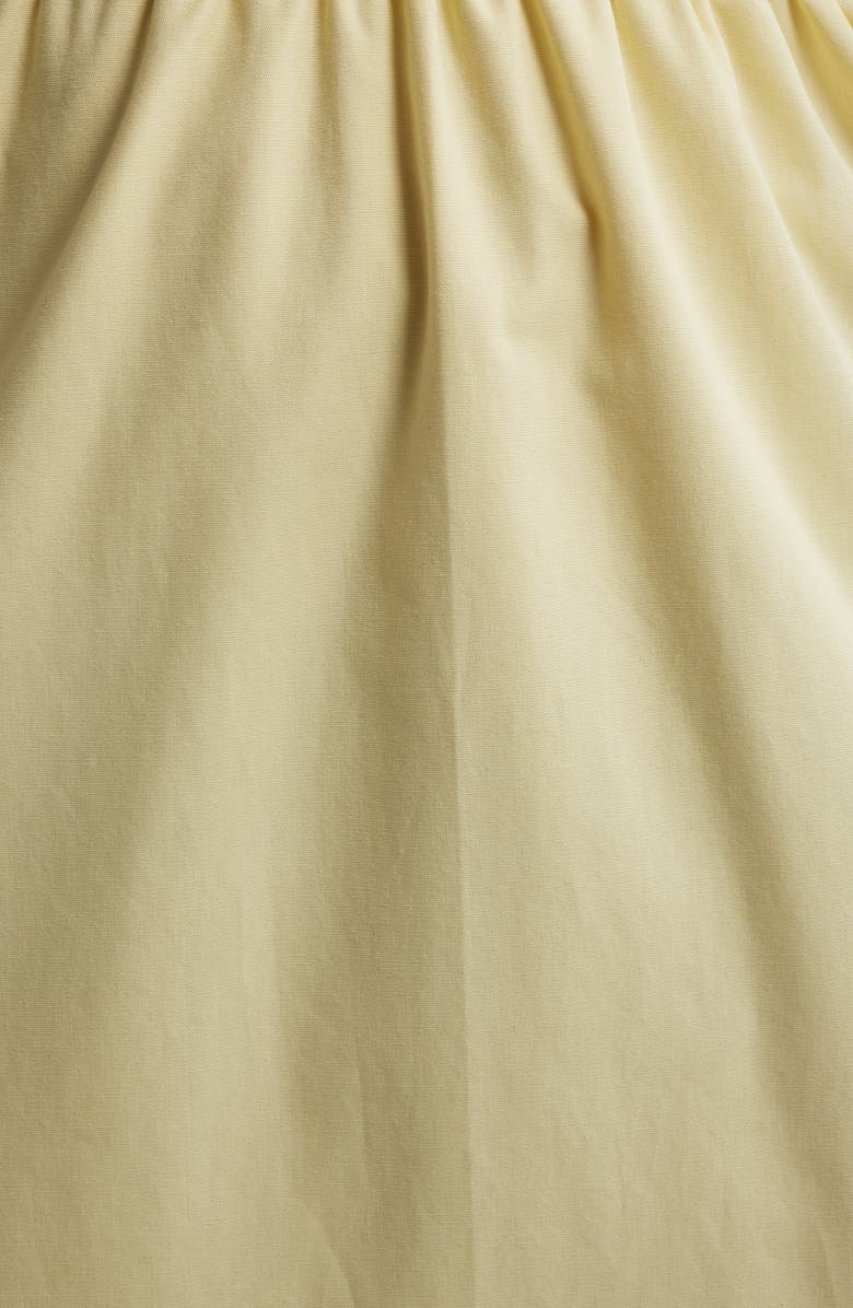 Vince Camuto Pleat Sleeve Cotton Dress, Alternate, color, Buttercup