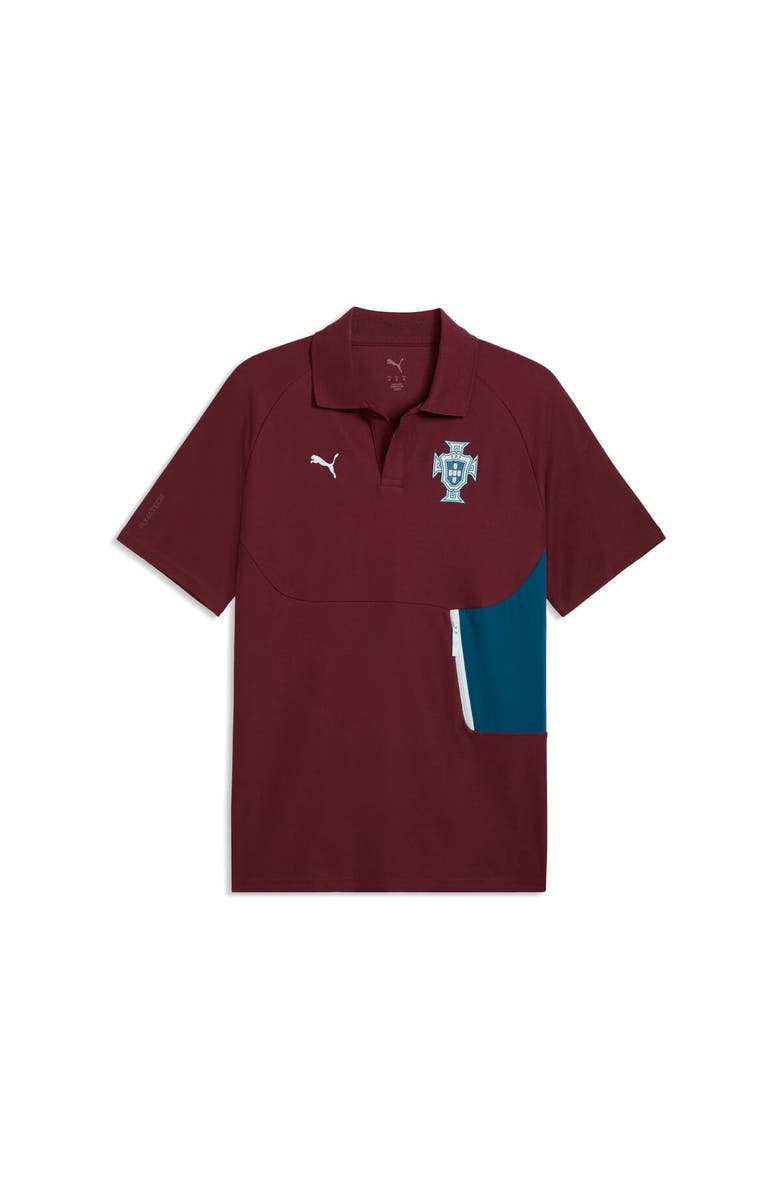 PUMA Men's Puma Maroon Portugal National Team PumaTech Polo, Alternate, color, Maroon