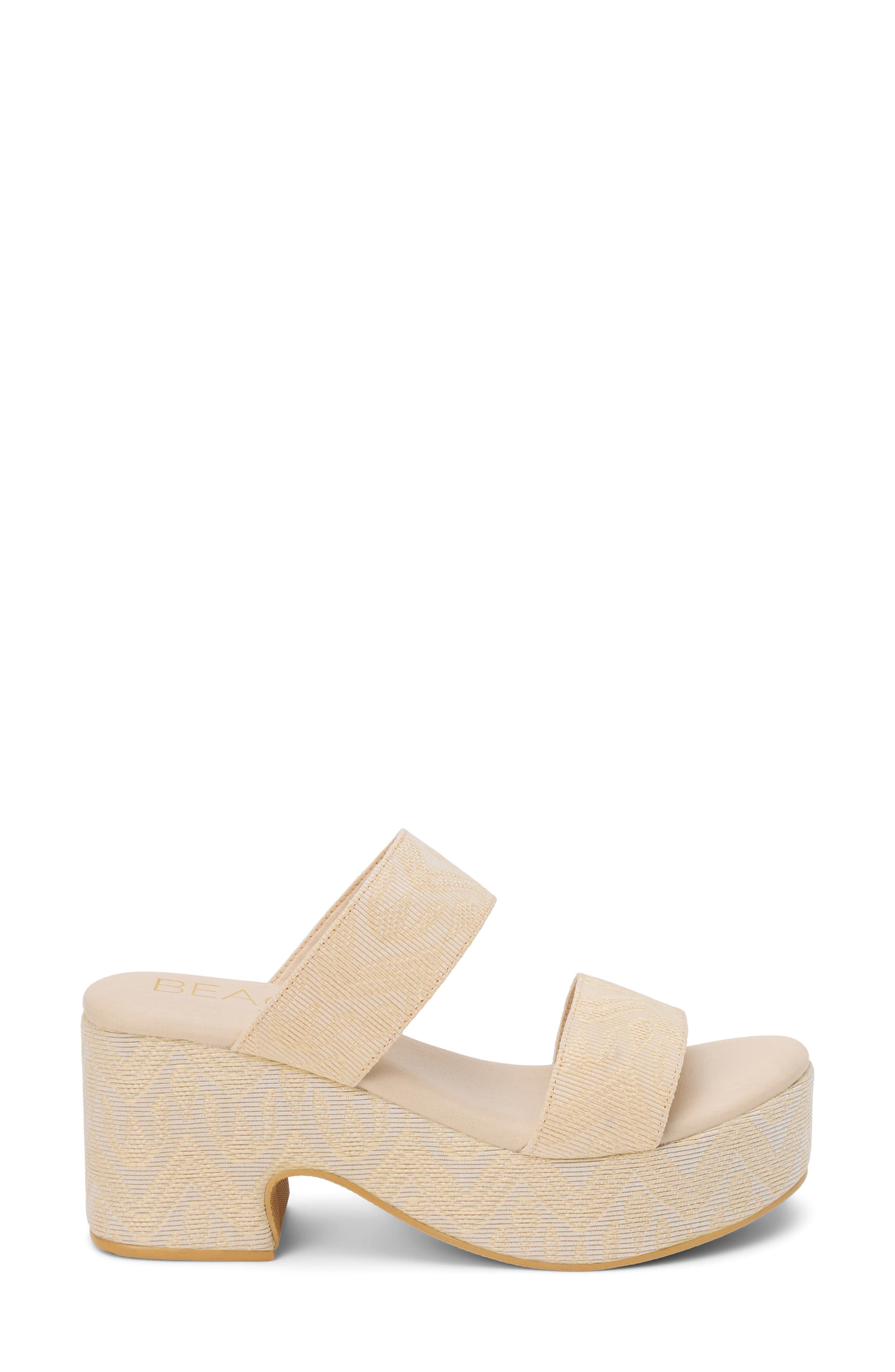 Ocean Ave Espadrille Platform Slide Sandal, Alternate, color, BEIGE MULTI RAFFIA
