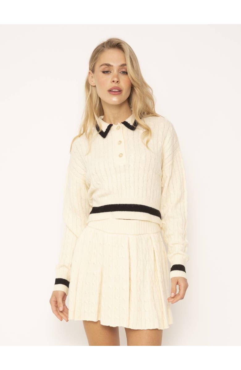 Central Park West Constance Cable Polo, Main, color, 