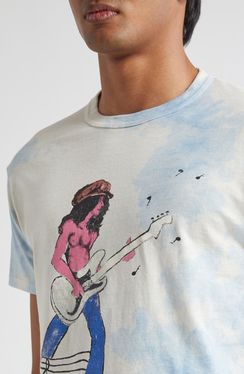 ERL Gender Inclusive Rocker Graphic T-Shirt, Alternate, color, White Blue