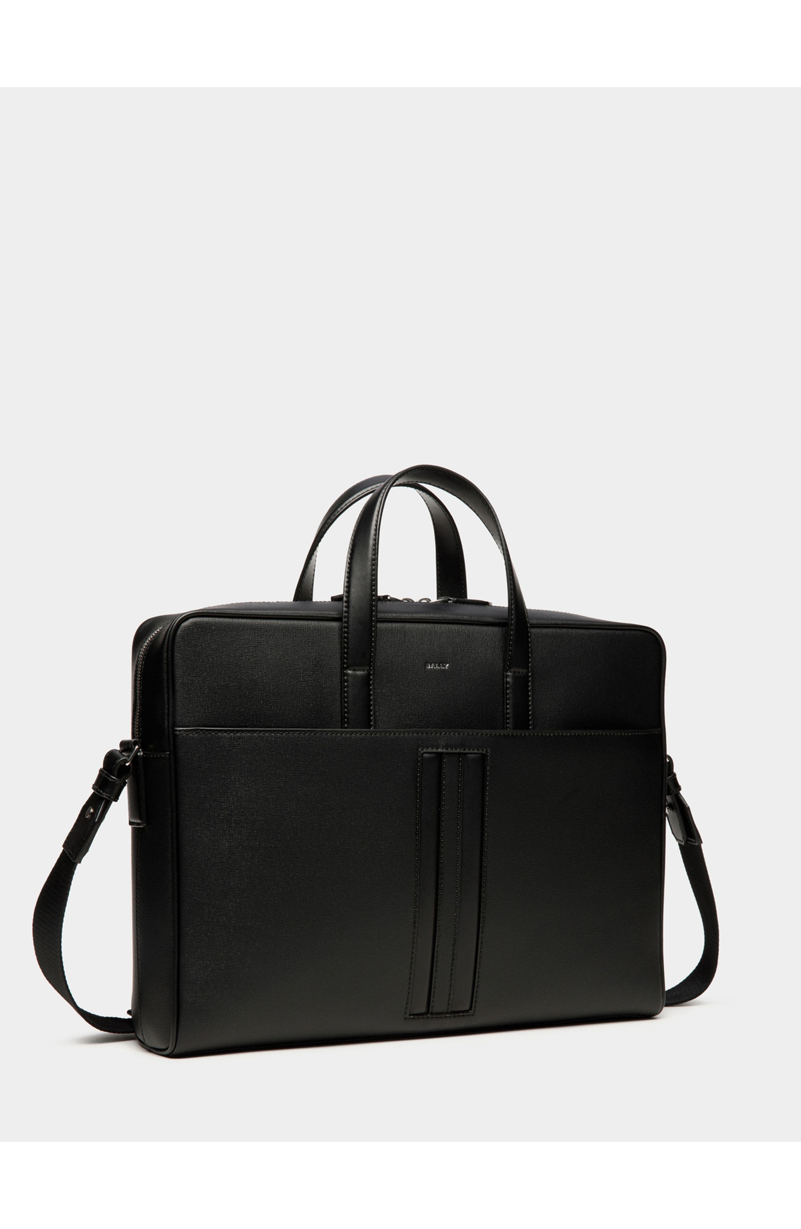 Bally Mythos Briefcase, Alternate, color, Black+Palladio