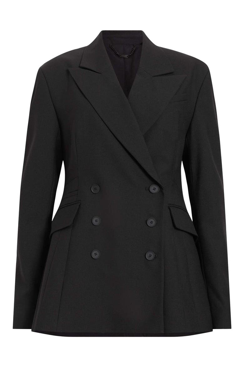 Seven Double Breasted Blazer, Alternate, color, BLACK