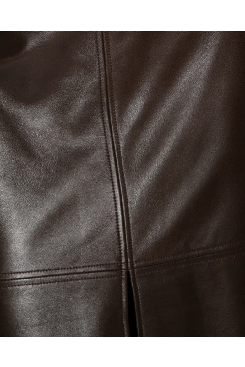 Understated Leather Pencil Skirt, Alternate, color, Dark Brown