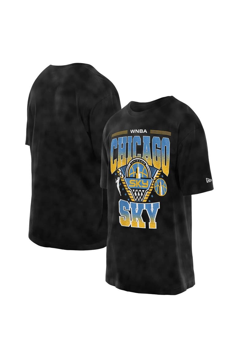 Men's New Era Black Chicago Sky Boxy Sport Classics Vintage Wash T-Shirt, Alternate, color, Black