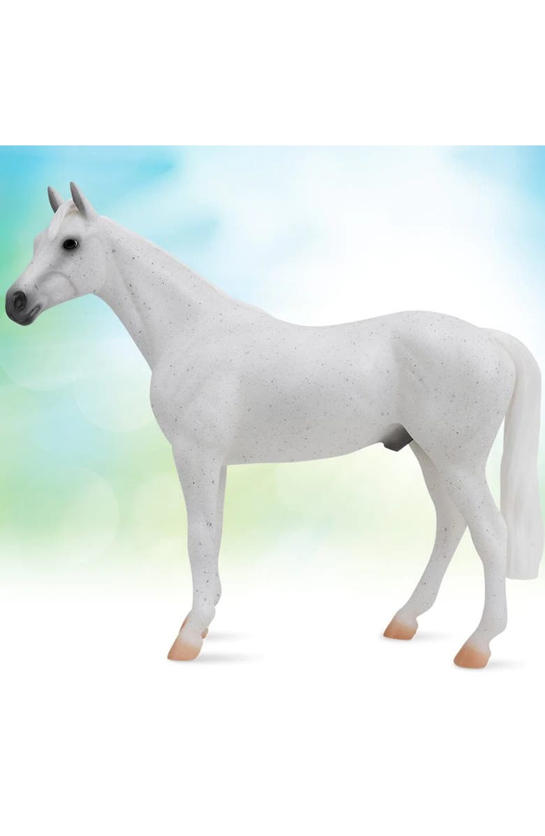 Breyer Horses The Freedom Series Fleabitten Grey Thoroughbred, Alternate, color, White