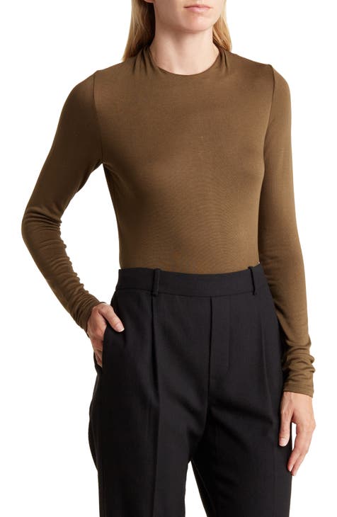 Mock Neck Long Sleeve Top