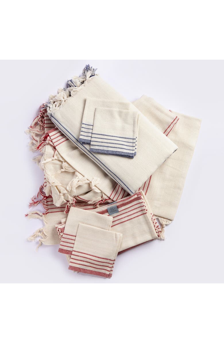 Eco Hilana Sustainable Kayseri Tablecloth Set, Alternate, color, Blue