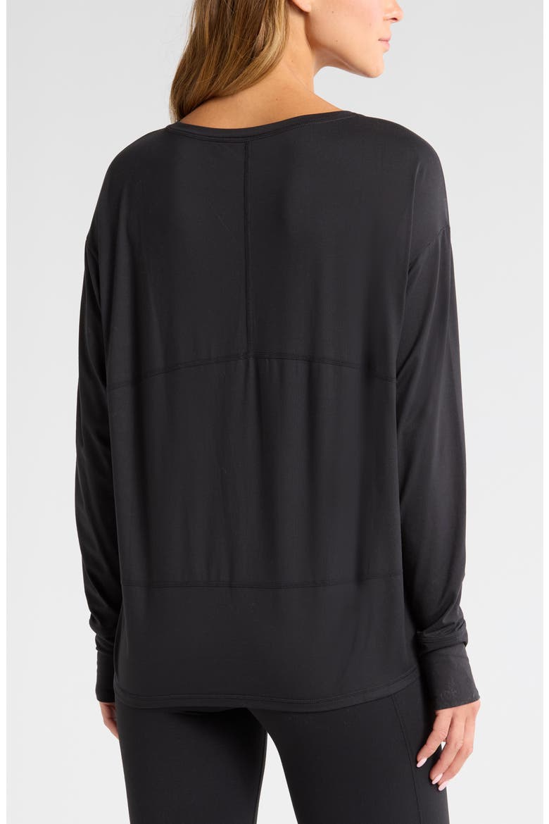 Equilibrium Cocoon Long Sleeve T-Shirt, Alternate, color, BLACK