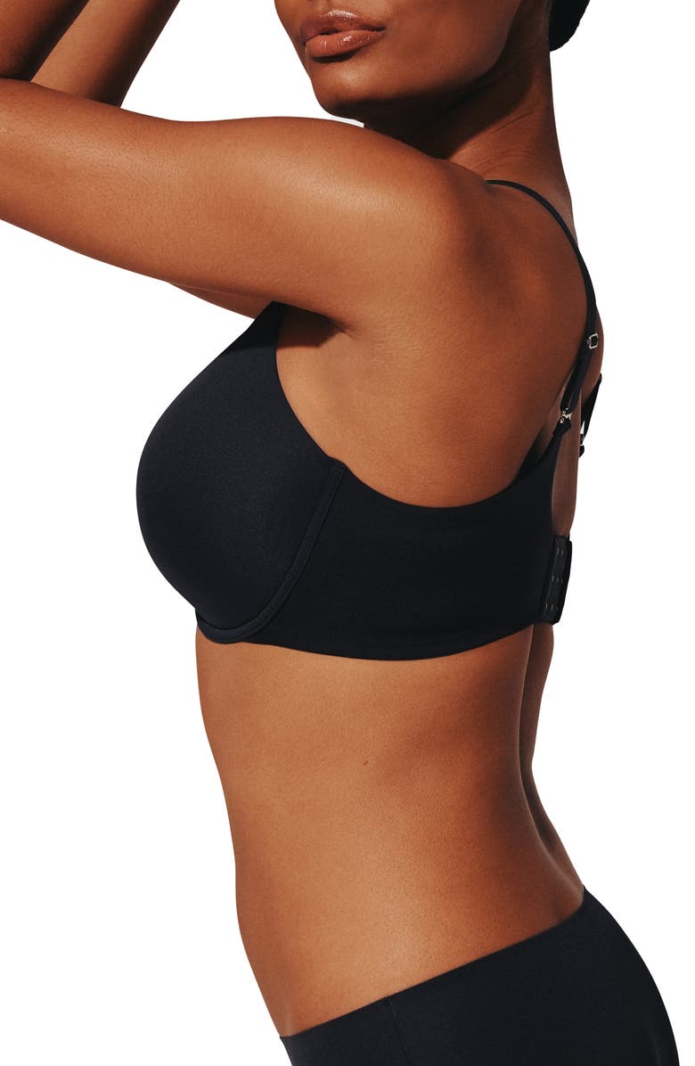 ThirdLove ComfortStretch Underwire Back Smoothing T-Shirt Bra, Alternate, color, Black