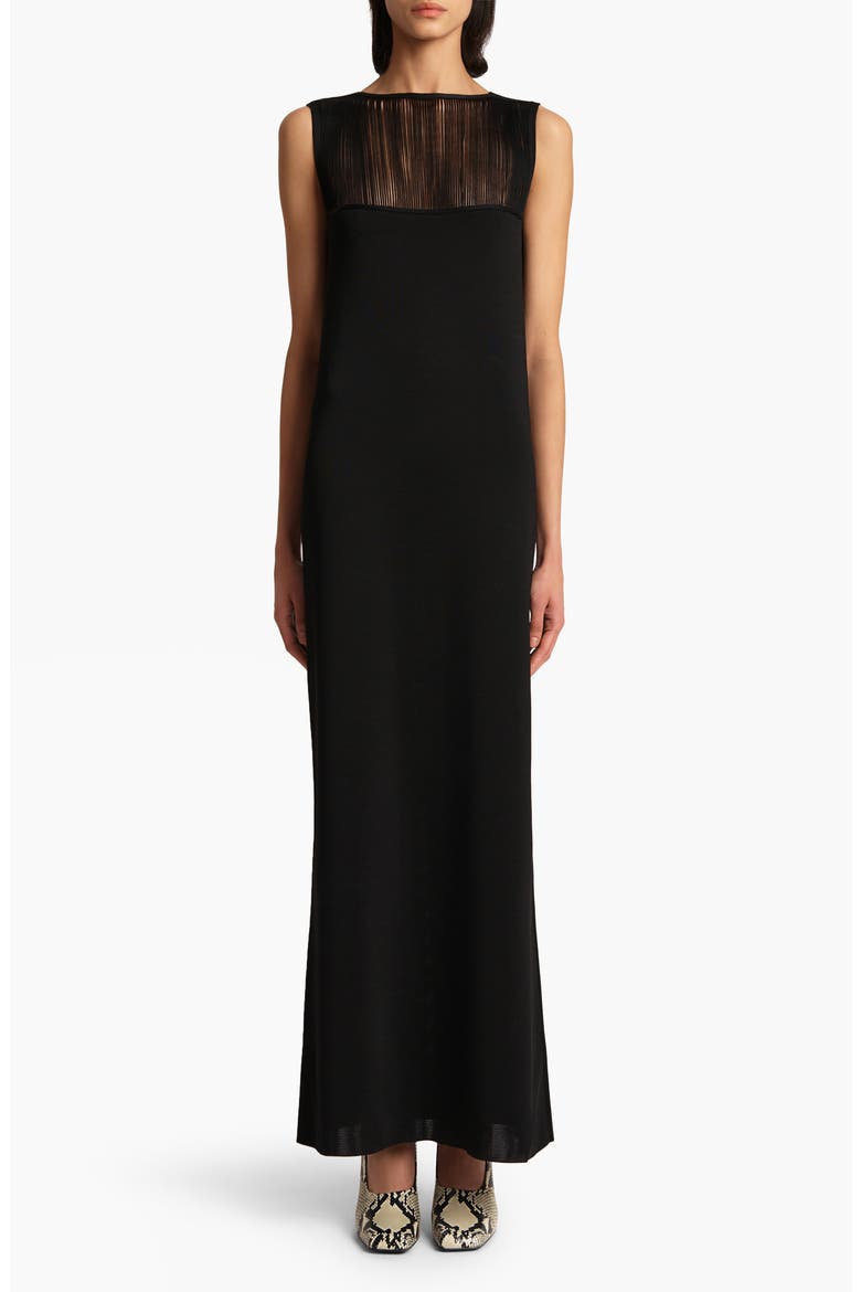 Ruslan Knit Column Dress, Main, color, BLACK
