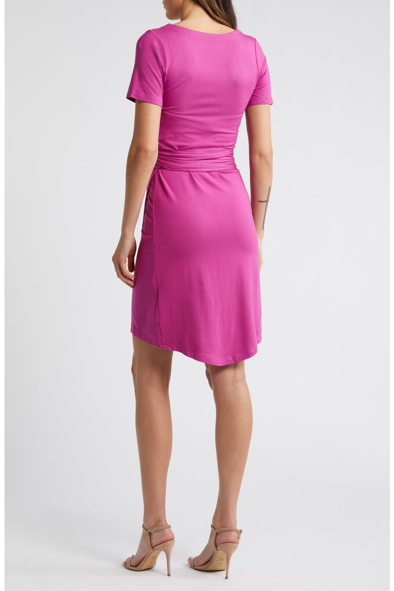 Jersey Wrap Dress, Alternate, color, PINK