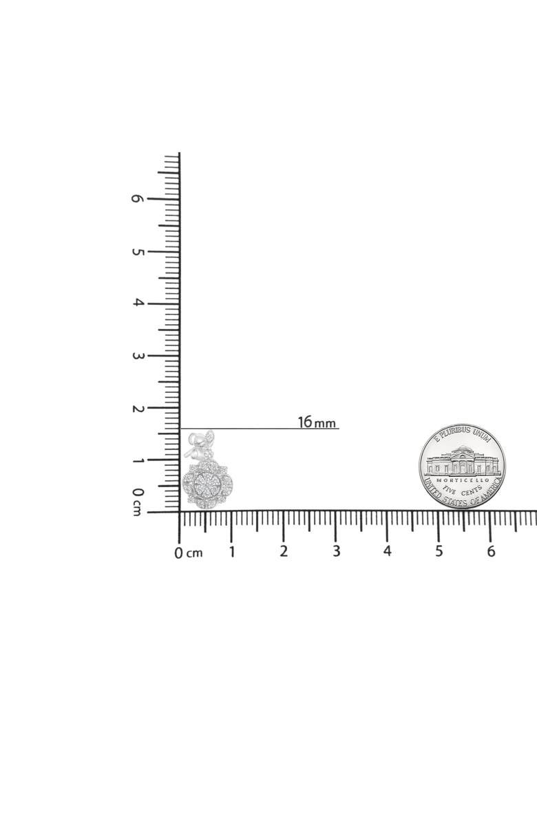 Haus of Brilliance Silver 1/2 Ct Diamond Dangle Miligrain Earring, Alternate, color, White