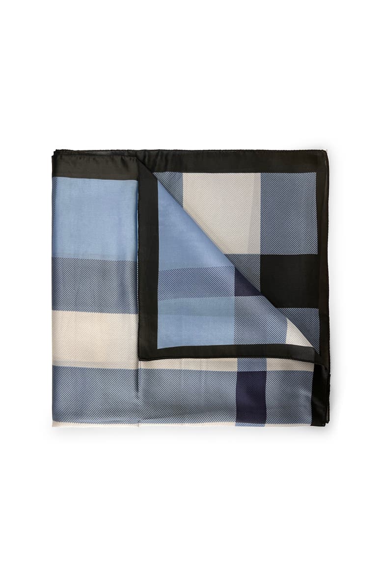 Checkered & Trimmed Ultrasoft Lightweight Scarf, Alternate, color, Blue/Black