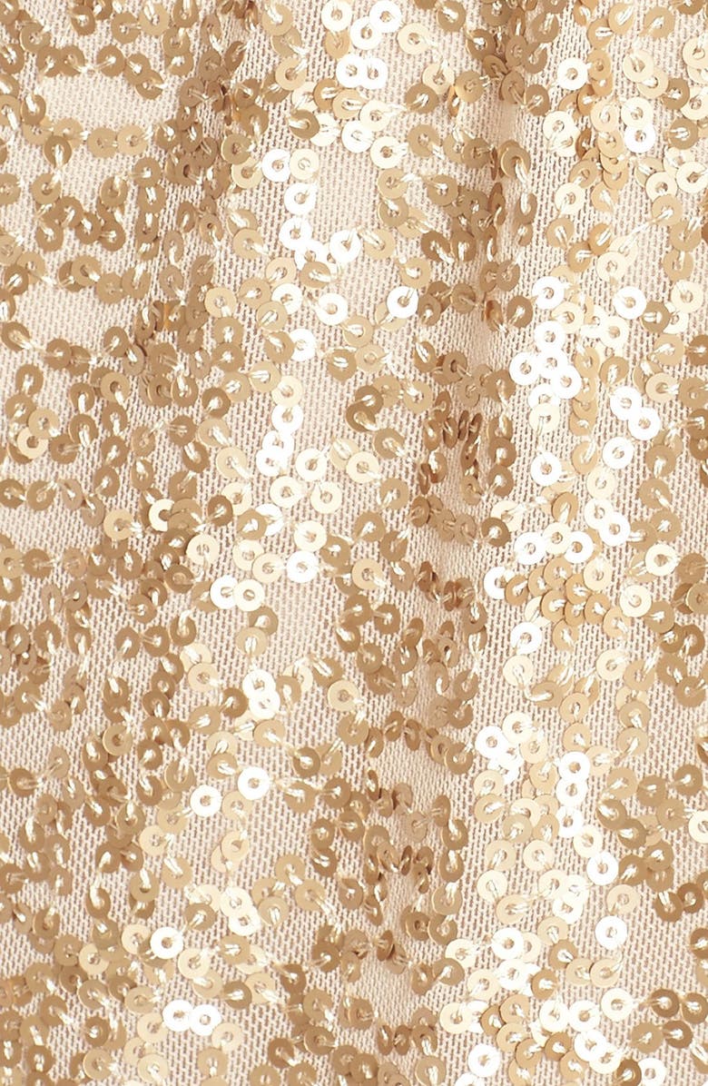 Amsale 'London' Sequin Tulle Strapless Column Gown, Alternate, color,