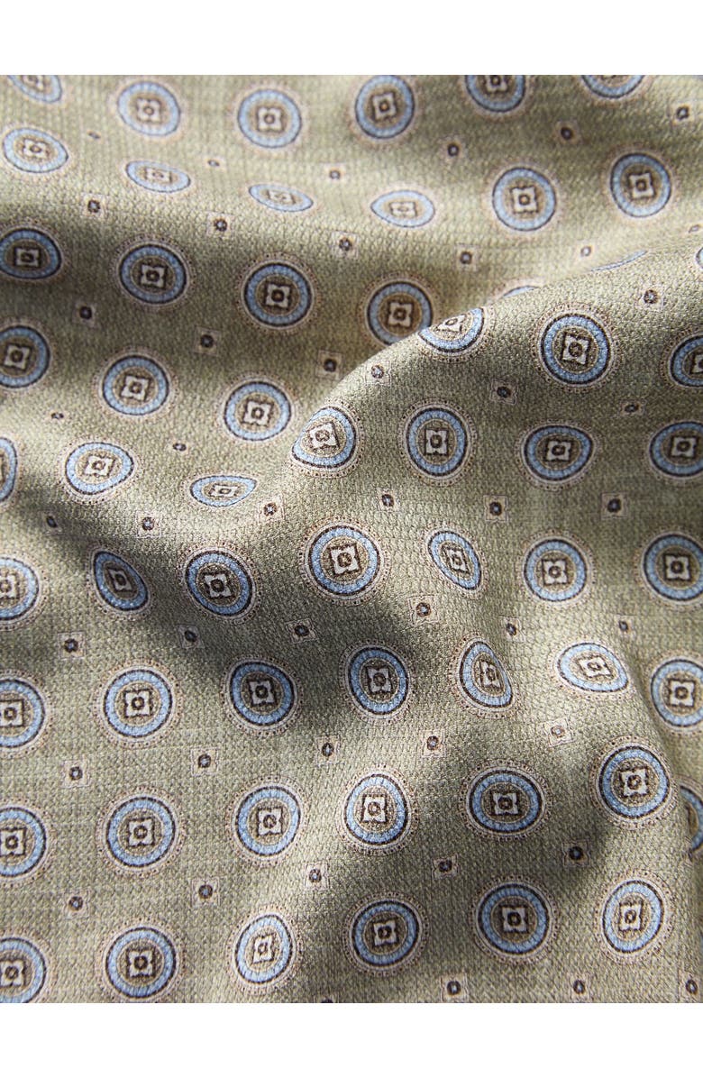 Robert Talbott Colton Reversible Neat/Pocket Square, Alternate, color, Paisley Green