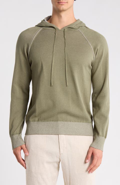 Raglan Sleeve Cotton Hoodie