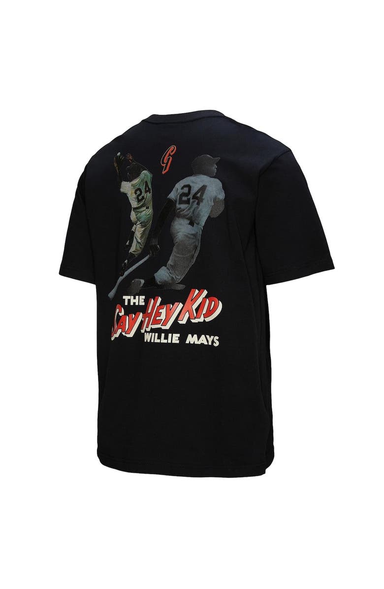 Mitchell & Ness Men's Mitchell & Ness Willie Mays Black San Francisco Giants Legends Collection Vintage Logo T-Shirt, Alternate, color, Black