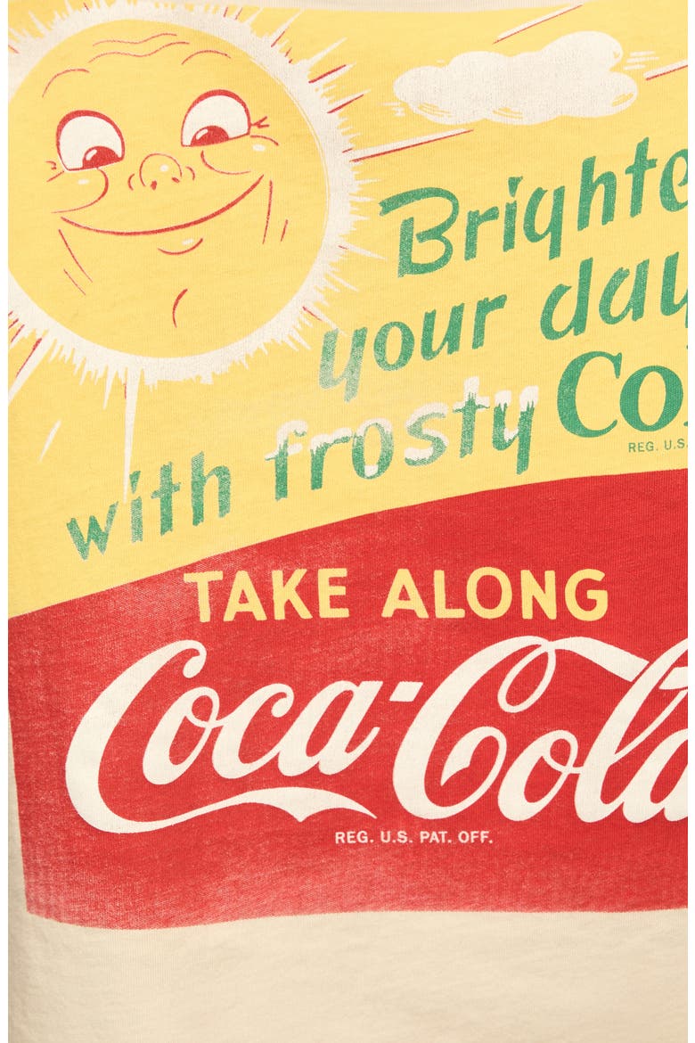 Coca-Cola® Brighten Your Day Cotton Graphic T-Shirt, Alternate, color, WHITECAP GRAY
