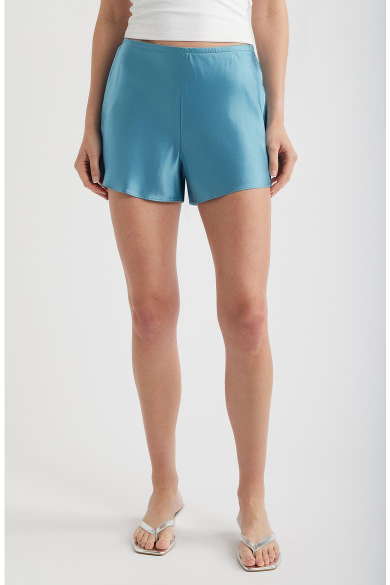 Gale Silk Shorts, Main, color, SIREN