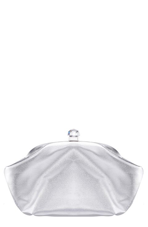 Lyric Metallic Faux Leather Clutch