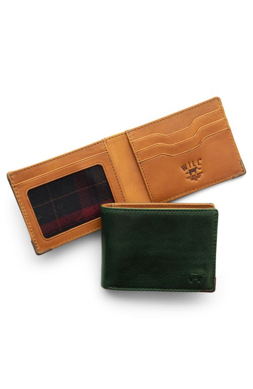 Will Leather Goods William Two Tone Bifold Wallet In Green