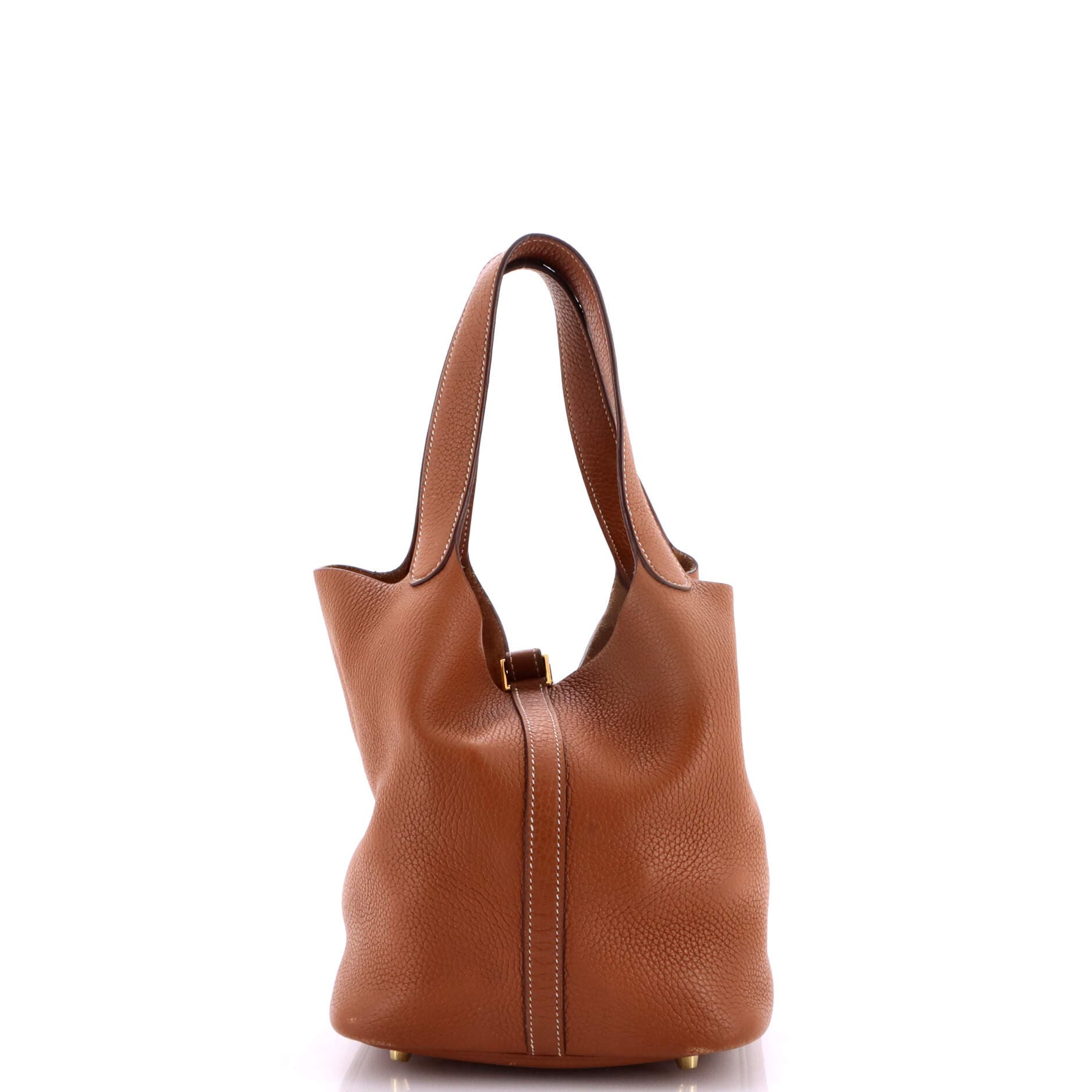 Pre-Owned Hermes Picotin Lock Bag Clemence MM, Alternate, color, Gold