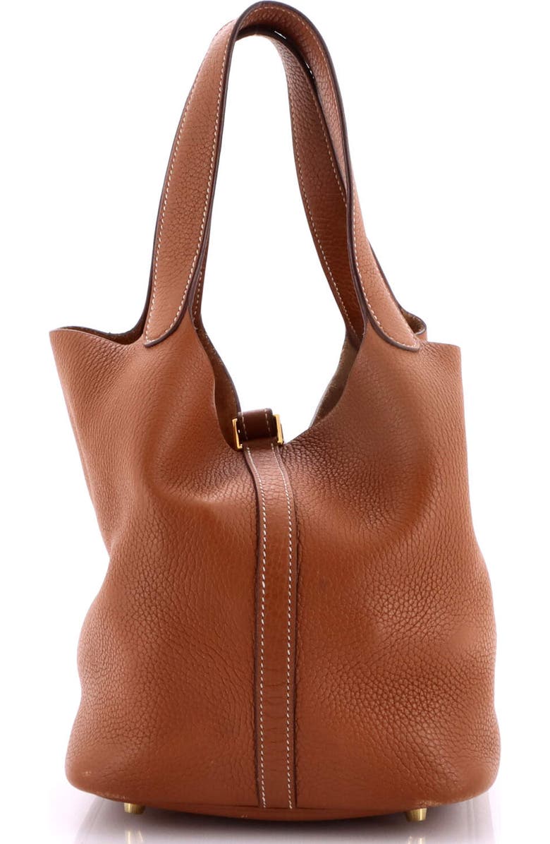 Pre-Owned Hermes Picotin Lock Bag Clemence MM, Alternate, color, Gold