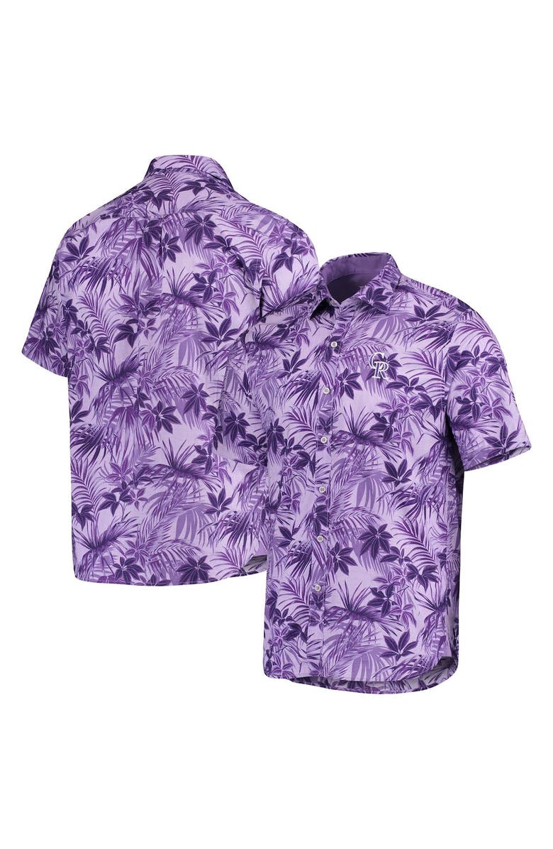 Tommy Bahama Men's Tommy Bahama Purple Colorado Rockies Sport Reign Forest Fronds Button-Up Shirt, Main, color,