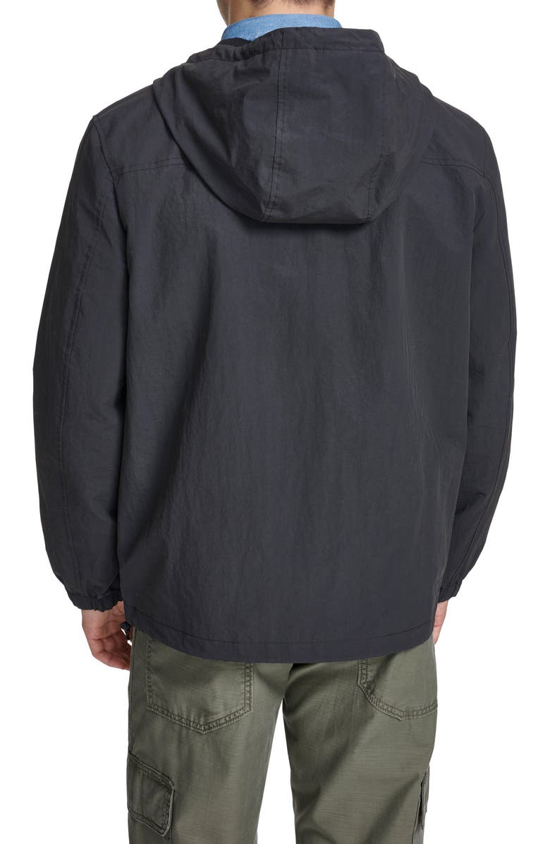 Levi's Water Resistant Hooded Nylon & Cotton Jacket, Alternate, color, Black