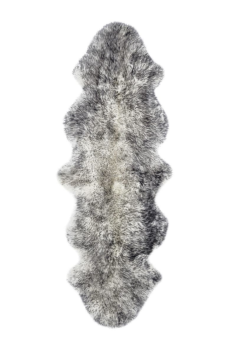 NATURAL New Zealand Genuine Sheepskin Rug, Main, color, Gradient Grey