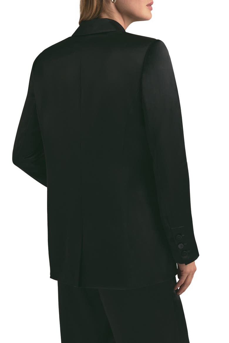 Satin Blazer, Alternate, color, BLACK