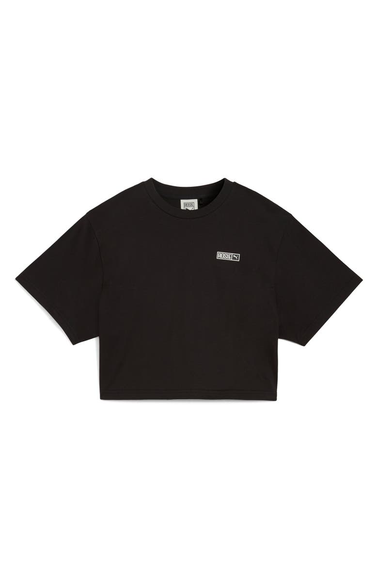 PUMA x Rosé Relaxed Fit Crop T-Shirt, Alternate, color, Puma Black