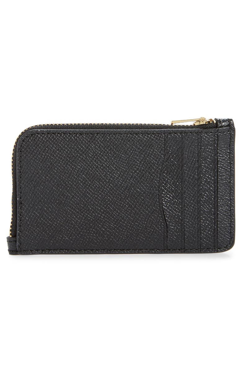 COACH Small Leather Zip Card Case, Alternate, color, 