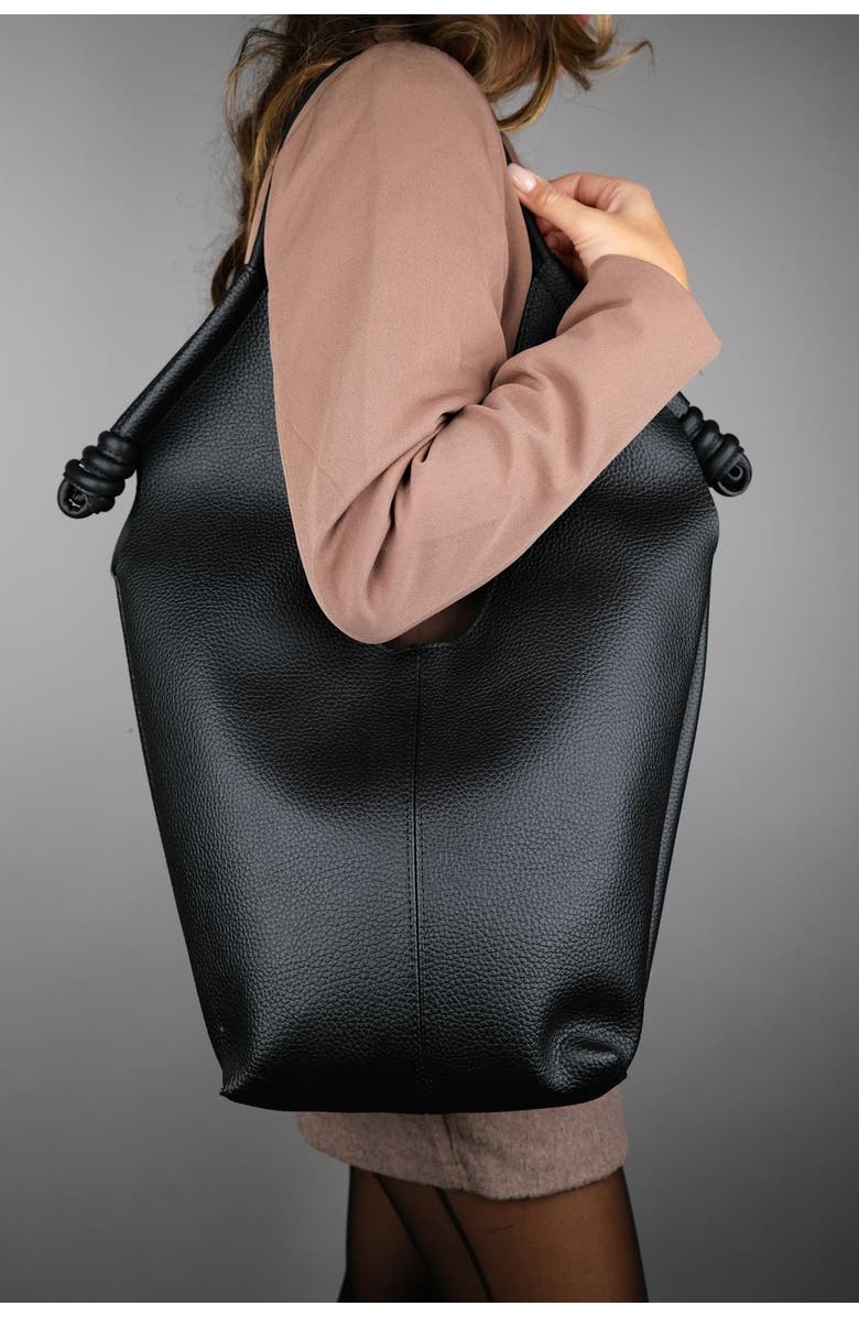 Prologue Shoes Santana Slouchy Shoulder Bag, Alternate, color, Black