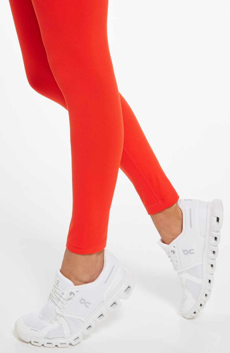 Zella Studio Luxe High Waist 7/8 Leggings, Alternate, color, Red Fiery