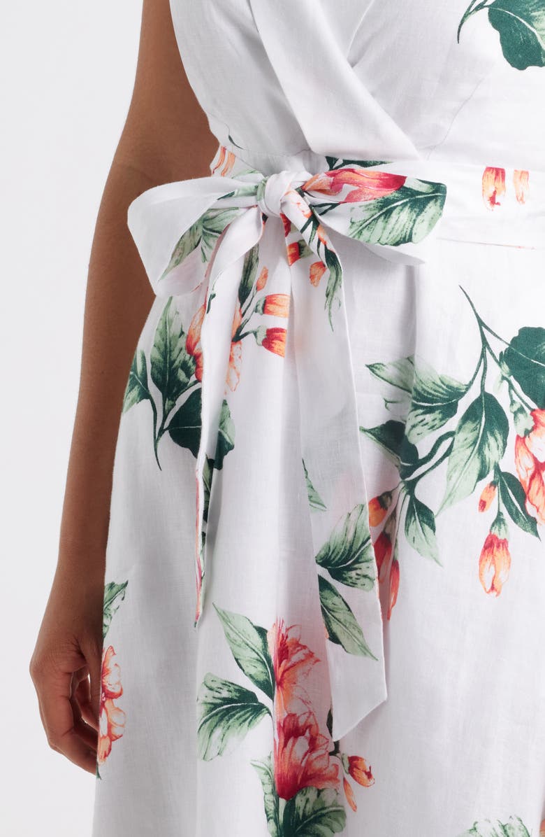 Tommy Bahama Florentina Flourish Halter Midi Dress, Alternate, color, White