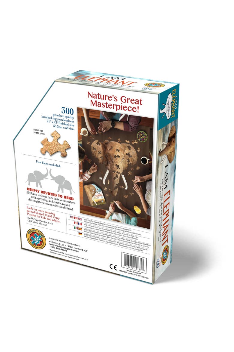 Elephant 300 Piece Jigsaw Puzzle, Alternate, color, Multicolored