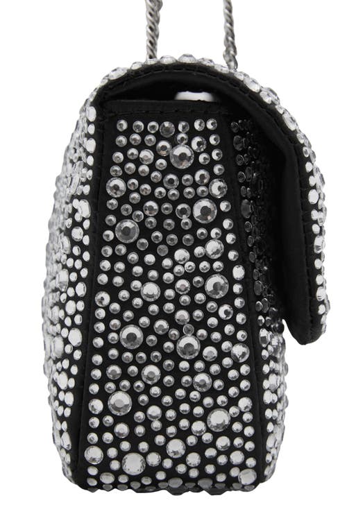 Mango Crystal Embellished Shoulder Bag In Black