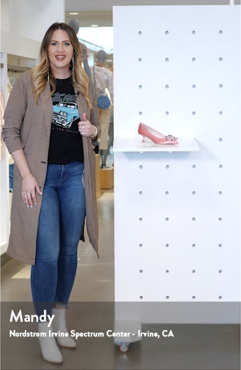 Brochamour Crystal Heart Buckle Pointed Toe Pump, sales video thumbnail