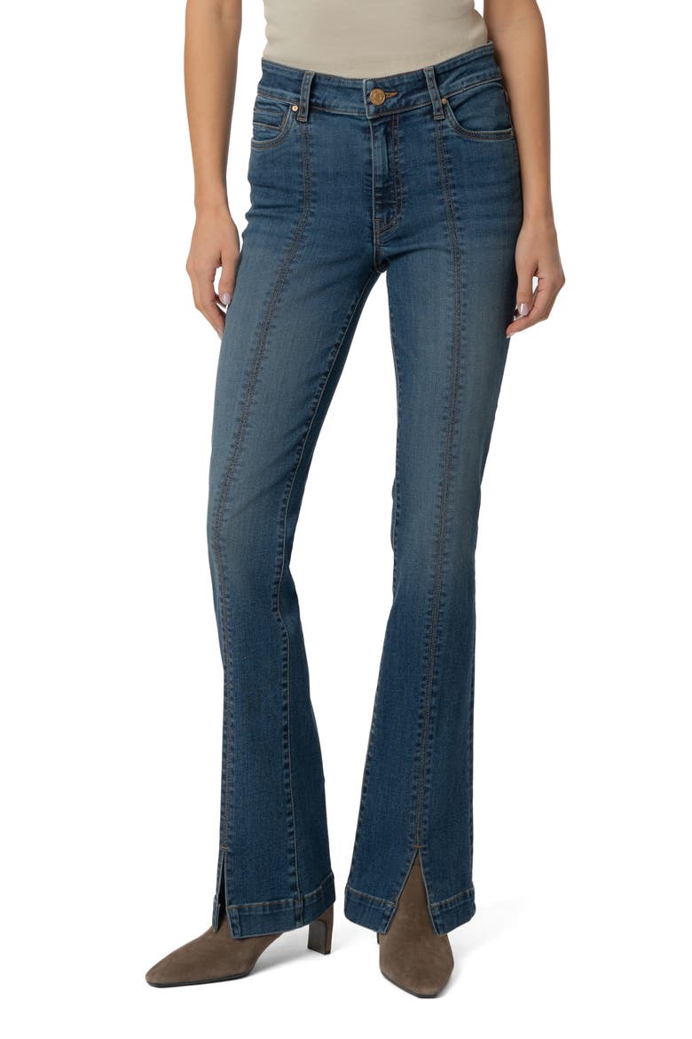 Natalie Front Seam High Waist Bootcut Jeans, Main, color, FAVOR