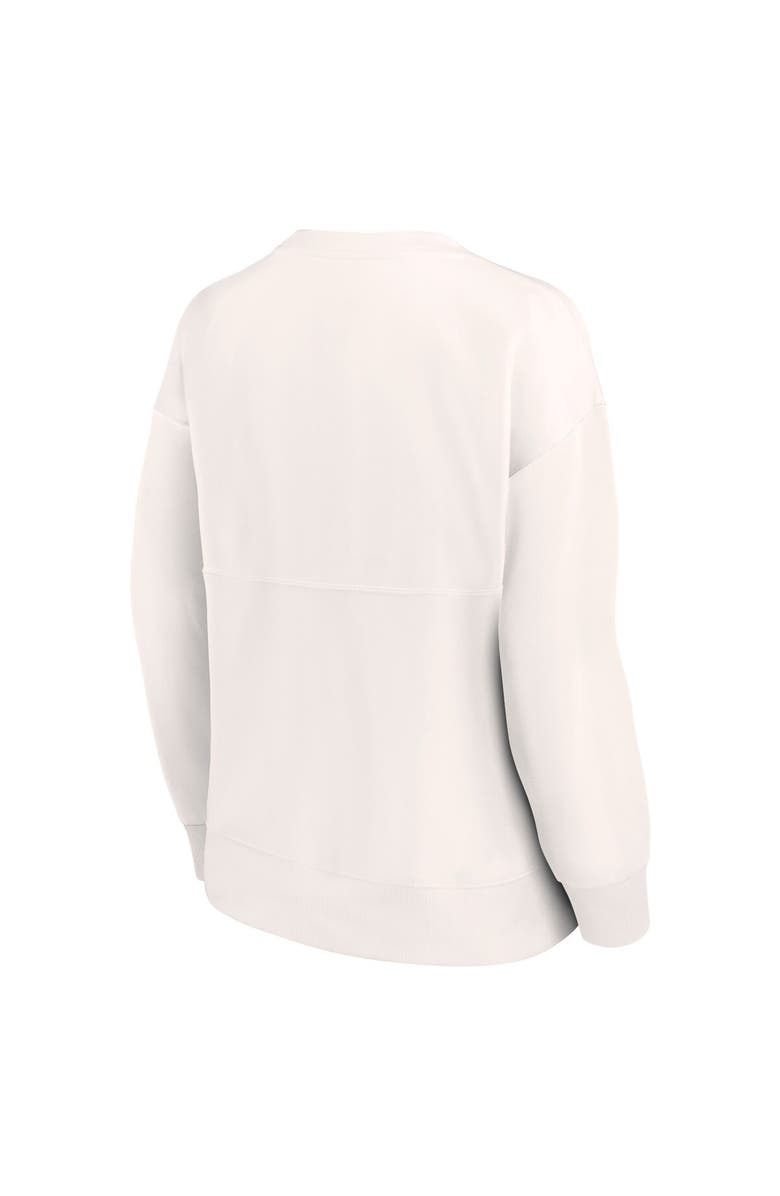 FANATICS Women's Fanatics Cream New York Yankees Leopard Pullover Sweatshirt, Alternate, color, 