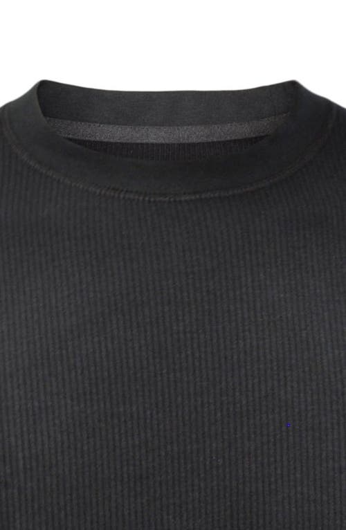 Watson's Therma Rib Long Sleeve Thermal Crew In Black
