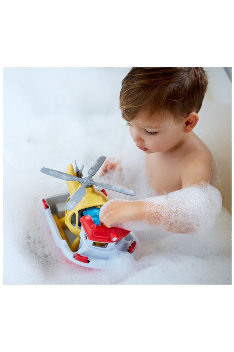 Rescue Boat & Helicopter Playset, Alternate, color, RED
