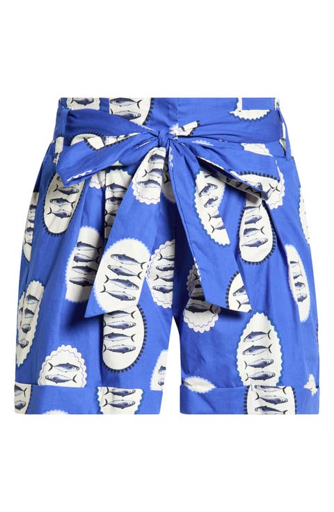 Maeve Belted Floral Zaferia Shorts (Plus)