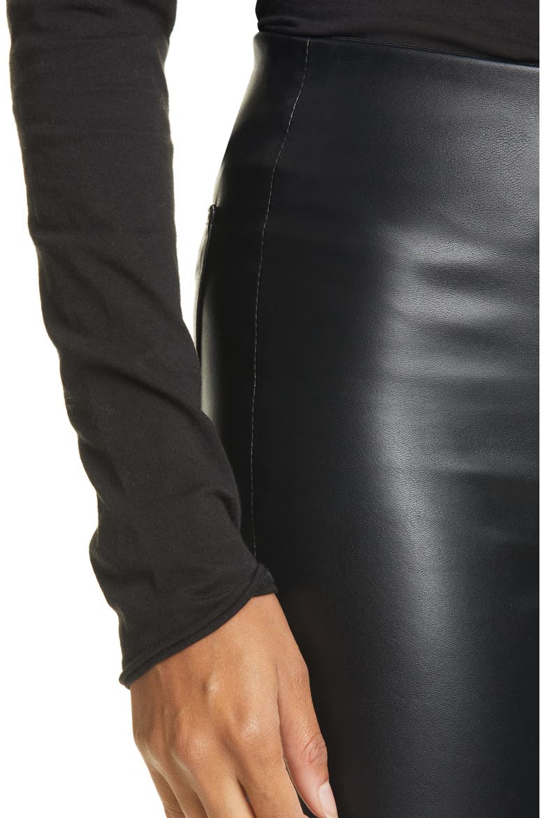 Nina High Waist Pull On Faux Leather Skinny Pants, Alternate, color, Z/DNUBLACK