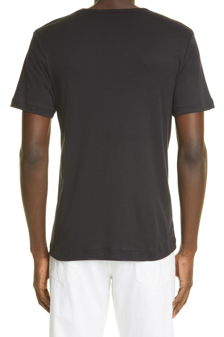 Sea Island Cotton T-Shirt, Alternate, color, BLACK