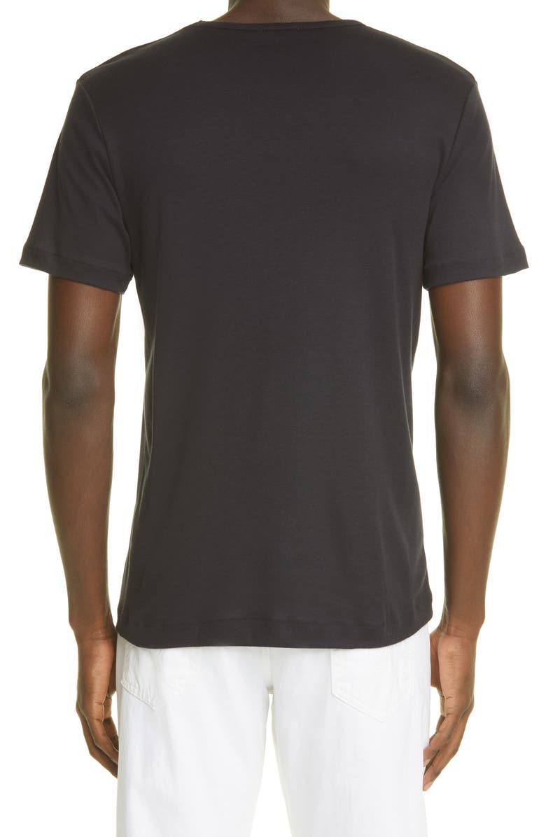 Sunspel Sea Island Cotton T-Shirt, Alternate, color, Black